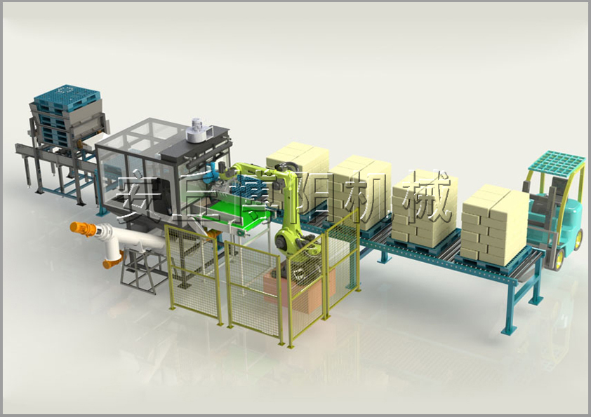 自動拆垛機器人+智能全自動拆包機解決方案